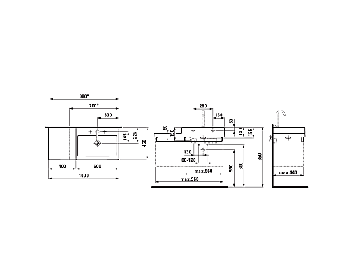 Раковина Laufen Living City 100 R 8.1843.1.000.104.1 Белая Раковина Laufen Living City 100 R 8.1843.1.000.104.1 Белая