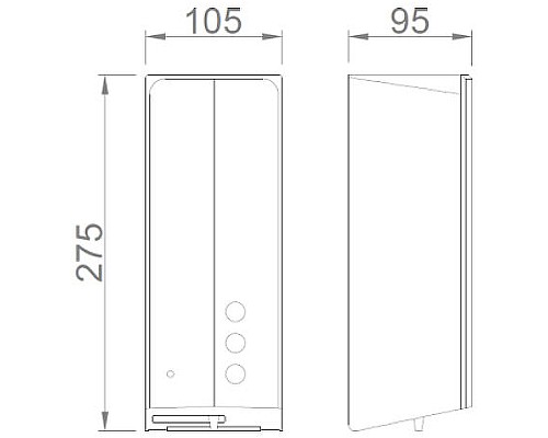 Диспенсер для жидкого мыла Nofer White 03040.W Белый