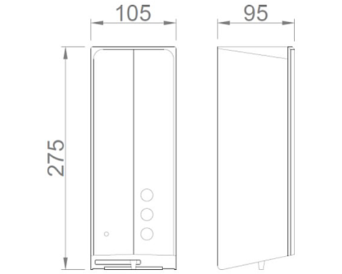 Диспенсер для жидкого мыла Nofer White 03040.W Белый