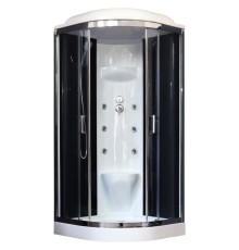 Душевая кабина Royal Bath НК 90x90 с гидромассажем задняя стенка Черная