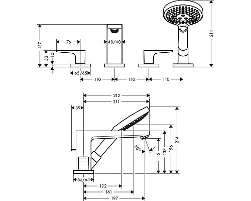 Смеситель Hansgrohe Metropol 32552000