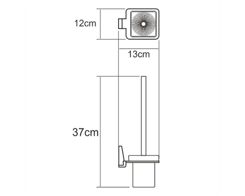 Ершик для унитаза WasserKRAFT Abens K-3227 Черный матовый