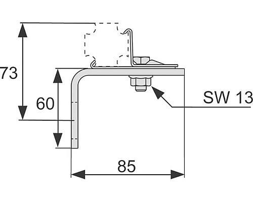 Одинарное крепление TECE 9030002