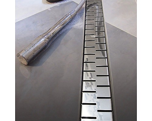 Душевой лоток Veconi Medium 450 V450M с решеткой Хром глянцевый