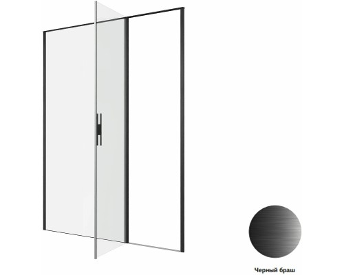 Душевая дверь Allen Brau Priority 160 3.31039.BBA профиль Черный браш стекло прозрачное