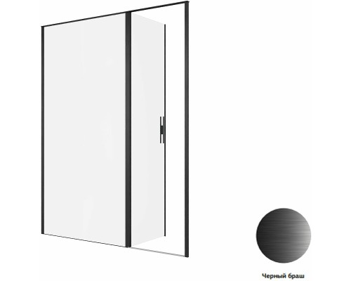 Душевая дверь Allen Brau Priority 160 3.31039.BBA профиль Черный браш стекло прозрачное