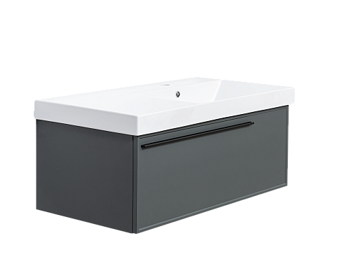 Тумба под раковину La Fenice Elba Grigio серый 90