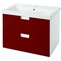 Тумба под раковину Bellezza Пегас 70 4630411270035 подвесная Красная