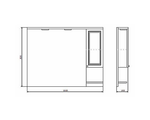 Зеркальный шкаф Comforty Севилья 100 00003132628 Слоновая кость