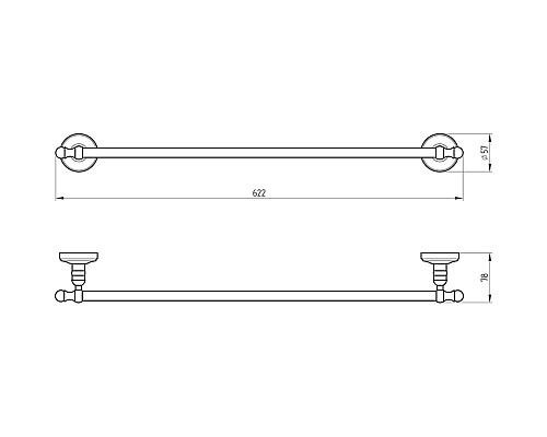 Полотенцедержатель Migliore Mirella 17216 Тосканская бронза