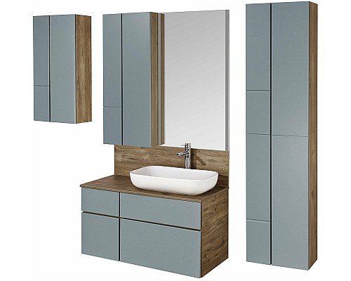 Подвесной шкаф Aquaton Мишель 43 1A243903MIX30 Дуб фьорд Дуб рустикальный