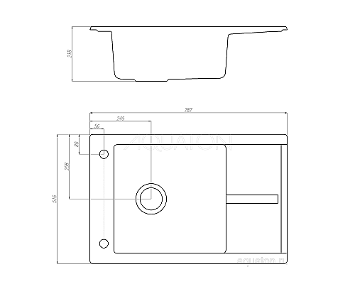 Раковина Премьер М 120 белая Aquaton 1A70483KPR010