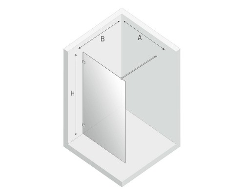 Душевое ограждение NEW TRENDY AVEXA 140x200 (хром)