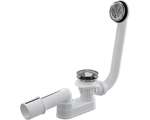 Сифон для душевого поддона Alcaplast A506KM Белый Хром