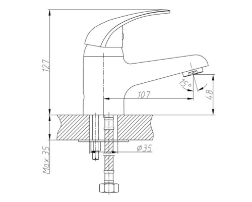 Смеситель для раковины Haiba HB1003 Хром