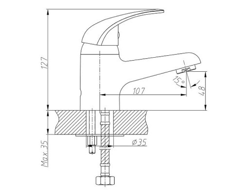Смеситель для раковины Haiba HB1003 Хром