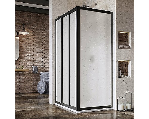 Душевая стенка Ravak Supernova APSS-90 940703R211 профиль Черный пластик Pearl