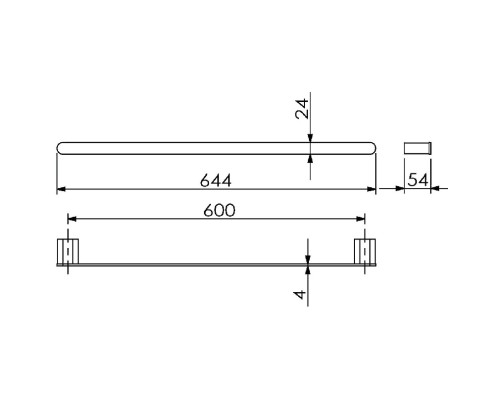 Полотенцедержатель Langberger Lugano 24001B Хром