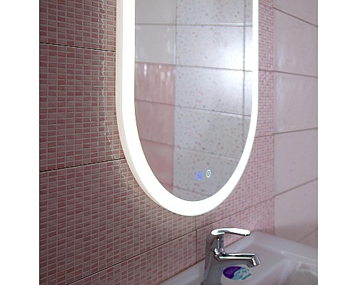 Зеркало Бриклаер Вега 55 4627125415715 с подсветкой с сенсорным выключателем и подогревом