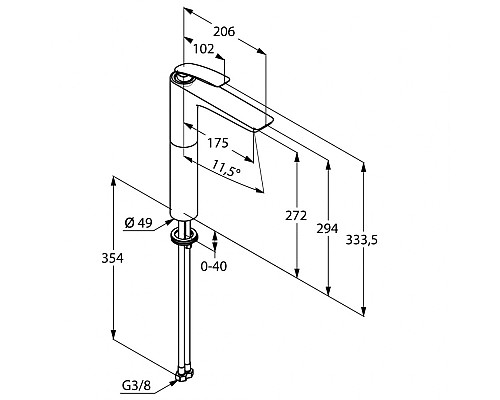 Смеситель на умывальник Kludi Balance 522989175