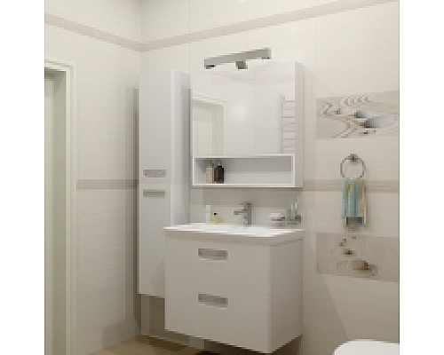 Шкаф пенал Roca The Gap 35 ZRU9302884 L подвесной Белый глянцевый