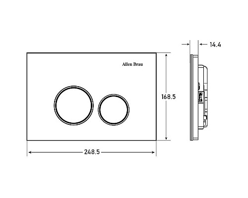 Клавиша смыва Allen Brau Infinity 9.20006.BN Сталь браш