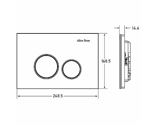 Клавиша смыва Allen Brau Infinity 9.20006.BN Сталь браш