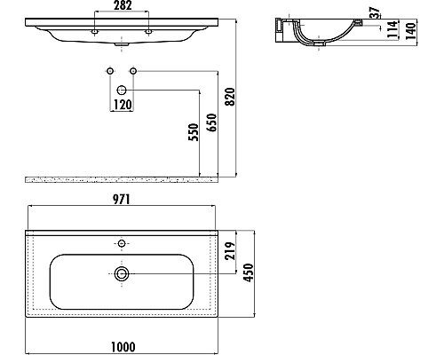 Раковина Creavit Ideal 100 ID100-00CB00E-0000 Белая