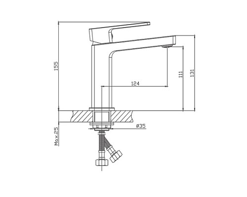Смеситель для раковины Haiba HB10615 Хром