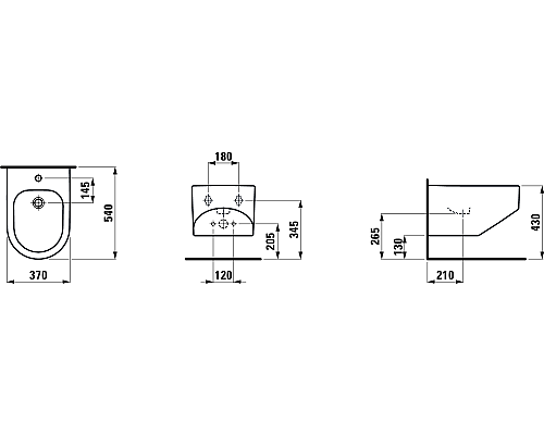 Биде Laufen Sonar 8.3034.1.000.302.1