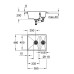 Кухонная мойка Grohe K500 56 Черный гранит