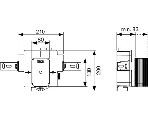 Клапан смыва писсуара TECE box U 2 9370040 