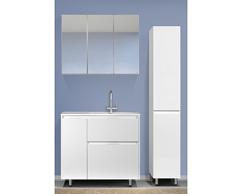 Тумба под раковиной напольная Style Line Барселона 90 правая с выкатной корзиной, белая