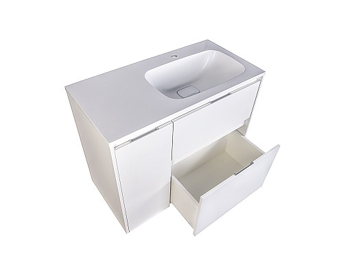 Тумба под раковиной напольная Style Line Барселона 90 правая с выкатной корзиной, белая