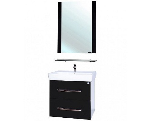 Зеркало Bellezza Рокко 80 4613713030040 с полкой Черное