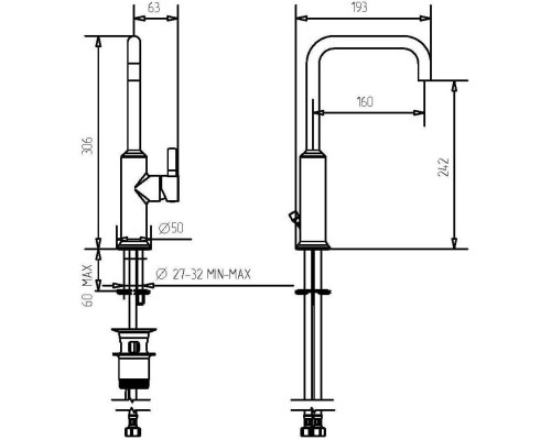 Смеситель для раковины Migliore Sirius 28174 Золото