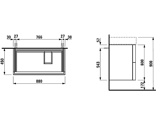Тумба под раковину Laufen Kartell by Laufen 4.0760.8.033.640.1
