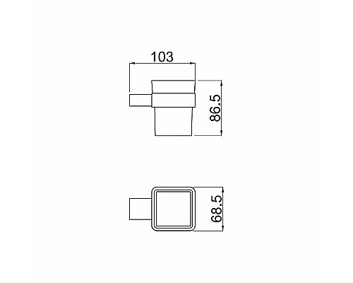 Стакан для зубных щеток Allen Brau Infinity 6.21002-00 Хром