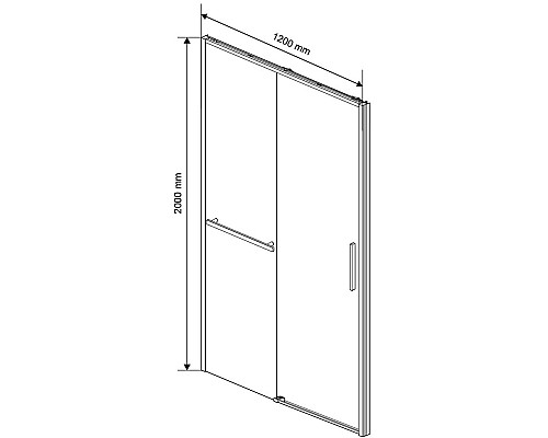 Душевая дверь Vincea Slim Soft 120 VDS-1SS120CLB профиль Черный стекло прозрачное