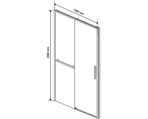 Душевая дверь Vincea Slim Soft 120 VDS-1SS120CLB профиль Черный стекло прозрачное