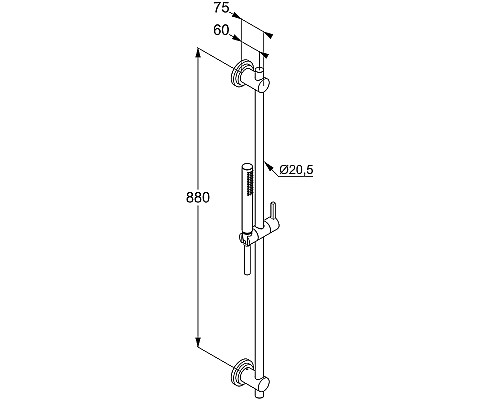 Душевой гарнитур Kludi Nova Fonte 2084005-25 Хром