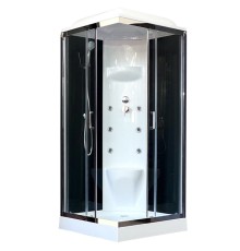 Душевая кабина Royal Bath HP 80х80 с гидромассажем задняя стенка Черная
