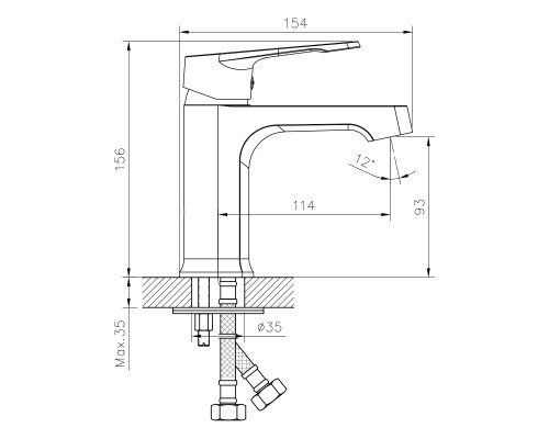 Смеситель для раковины Decoroom DR23011 Хром