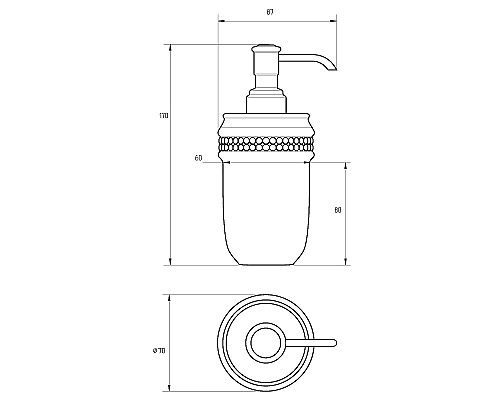 Дозатор для жидкого мыла Migliore Dubai 28484 Белый Золото