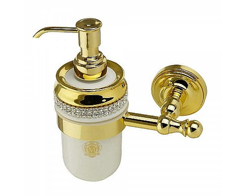 Дозатор для жидкого мыла Migliore Dubai 28484 Белый Золото