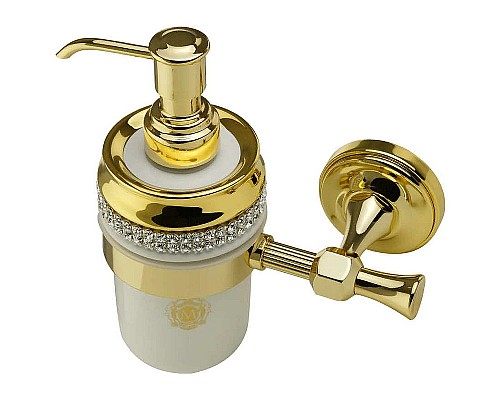 Дозатор для жидкого мыла Migliore Dubai 28484 Белый Золото
