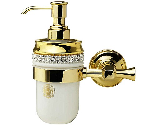 Дозатор для жидкого мыла Migliore Dubai 28484 Белый Золото