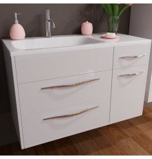 Тумба с раковиной Эстет Barcelona 90 L ФР-00003595 подвесная Белая