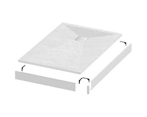 Душевой поддон из искусственного камня Grossman Strong 80x120 GR-S180120Q Белый