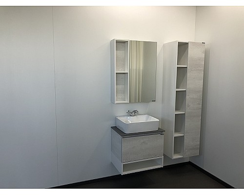 Зеркальный шкаф Comforty Прага 60 00004147599 Дуб белый